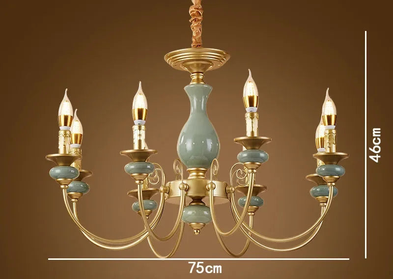 LUXELY Ceramic candle chandelier