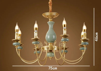 LUXELY Ceramic candle chandelier