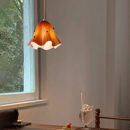 French vintage colorful glass chandelier for corridor