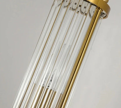 Kristal-messing wandlamp