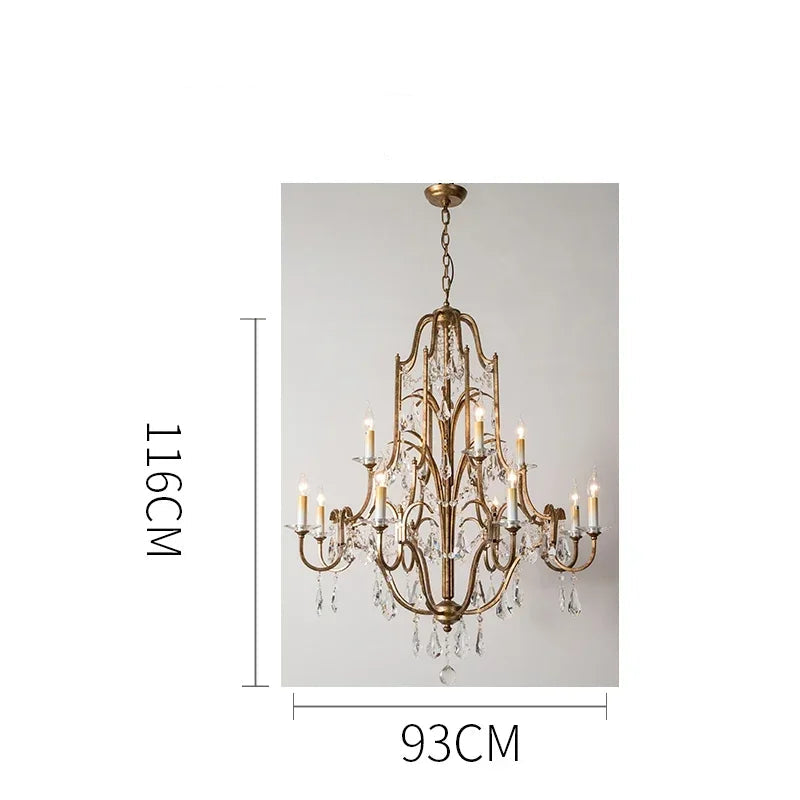 Grande gold country chandelier