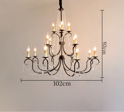 Noir french crystal loft piece