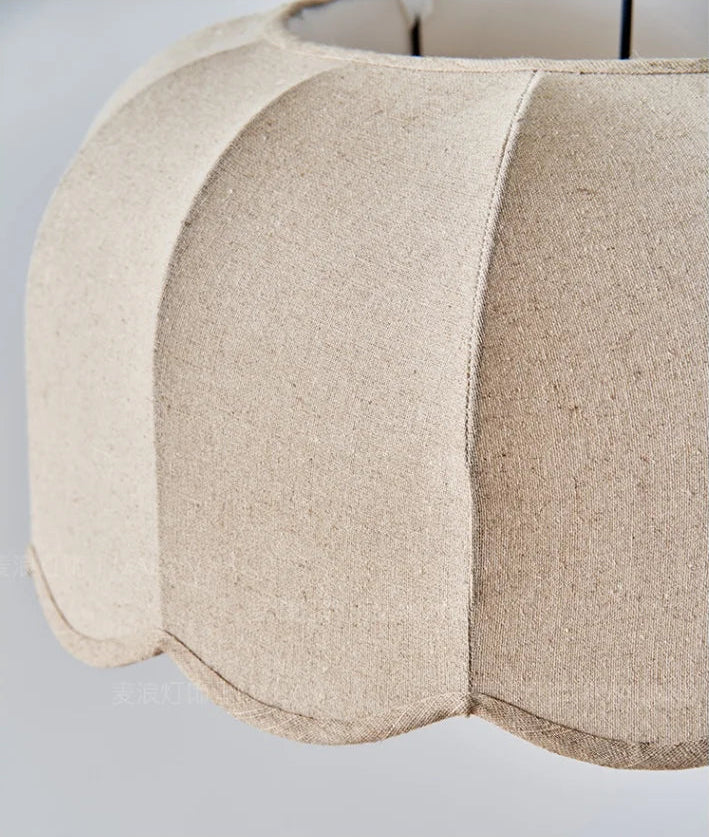 Japanse stoffen hanglamp voor de slaapkamer