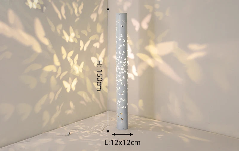 Dimmable projection floor lamp for living room and bedroom