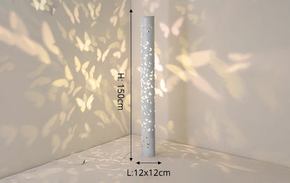 Dimmable projection floor lamp for living room and bedroom