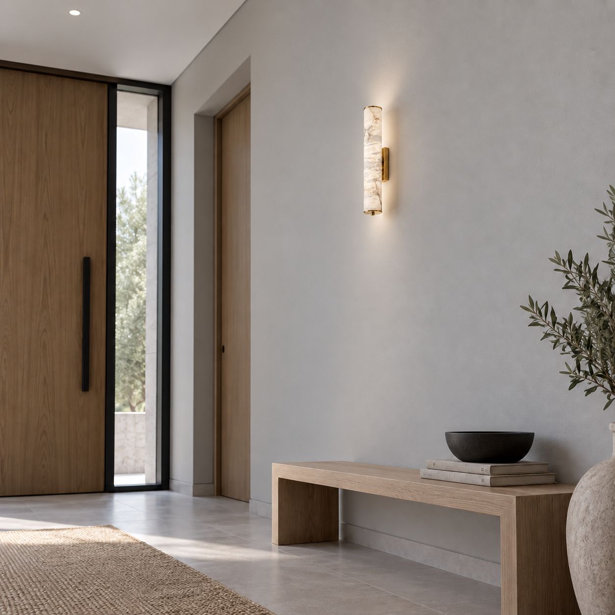 Wabi sabi luxury marble sconce