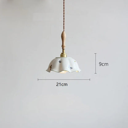 Butterfly keramische koperen LED-hanglamp voor de slaapkamer