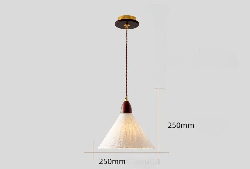 Suspension en papier de riz couleur noyer, style wabi sabi