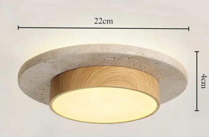 Wabi-sabi stenen plafondlamp voor hotels
