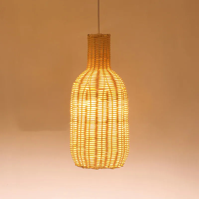 Rattan vintage pendant light