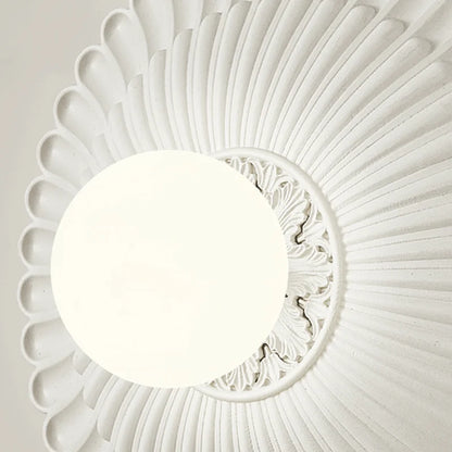 LUXELY milk white french round sconce