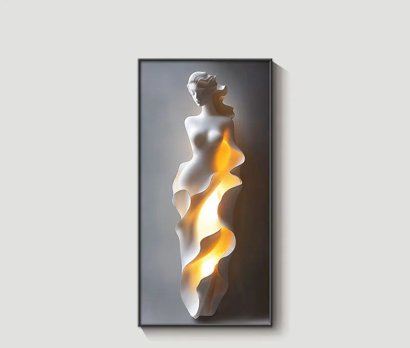 Abstracte wandlamp voor op de muur