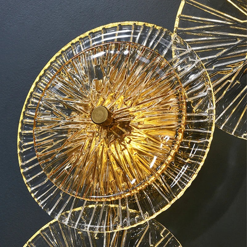 Lampada da parete moderna in vetro a forma di loto