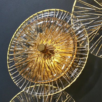 Lampada da parete moderna in vetro a forma di loto