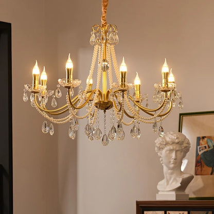 Classic crystal candle ceiling light