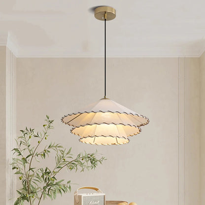 Katoenen linnen hanglamp voor de eetkamer