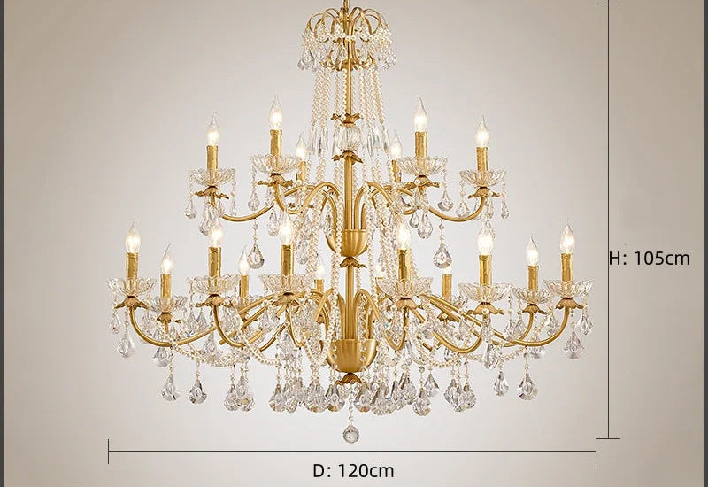 K9 crystal french candle centerpiece