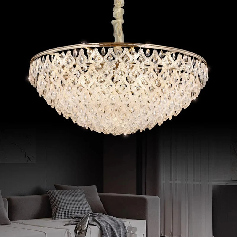 Grand lustre en cristal pour villa