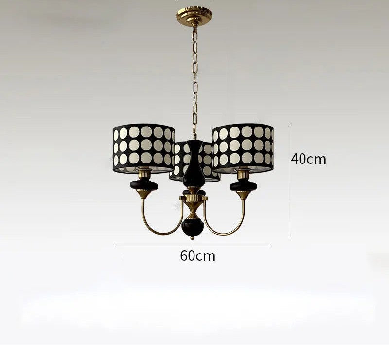 Copper and wrought iron chandelier for dining room