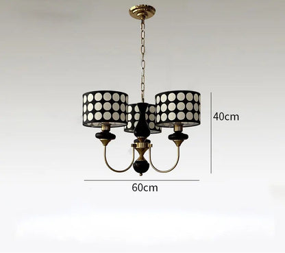 Copper and wrought iron chandelier for dining room