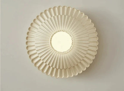 LUXELY milk white french round sconce