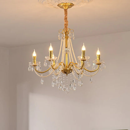 Classic crystal candle ceiling light