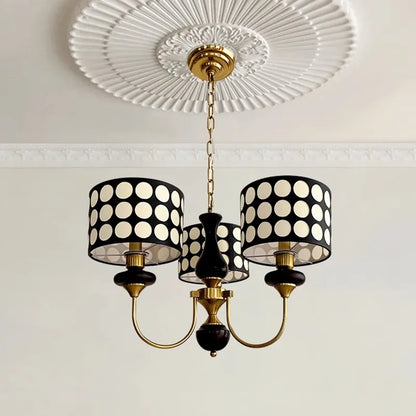 Copper and wrought iron chandelier for dining room