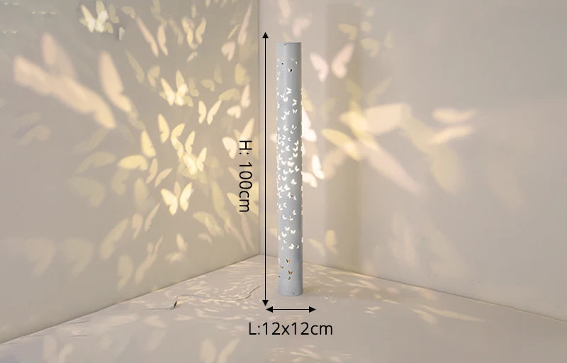 Dimmable projection floor lamp for living room and bedroom