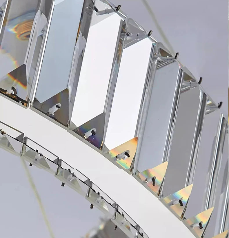 Crystal staircase chandelier for duplex living room