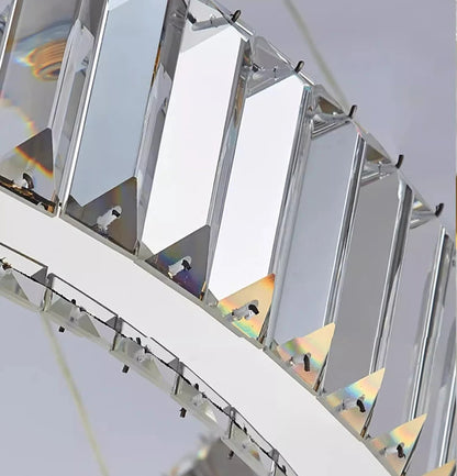 Crystal staircase chandelier for duplex living room