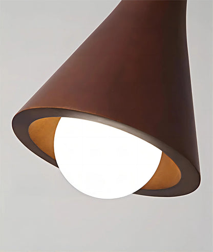 Walnut pendant light for living and dining room