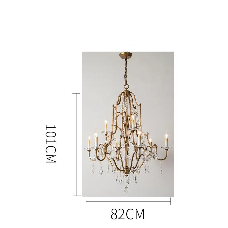 Grande gold country chandelier