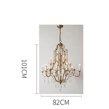 Grande gold country chandelier