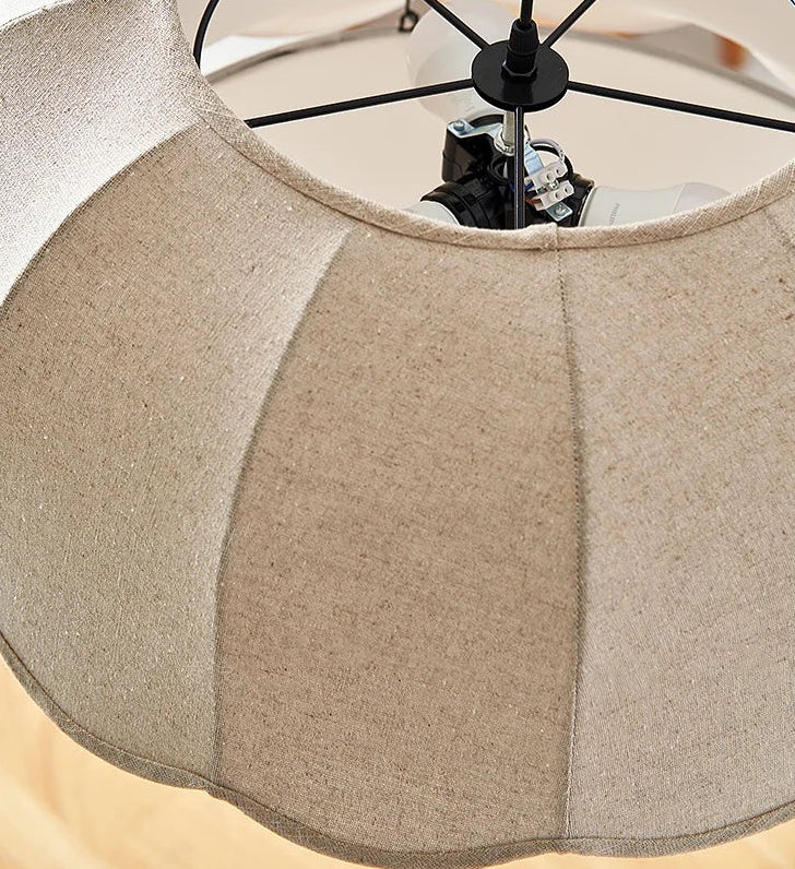 Japanse stoffen hanglamp voor de slaapkamer