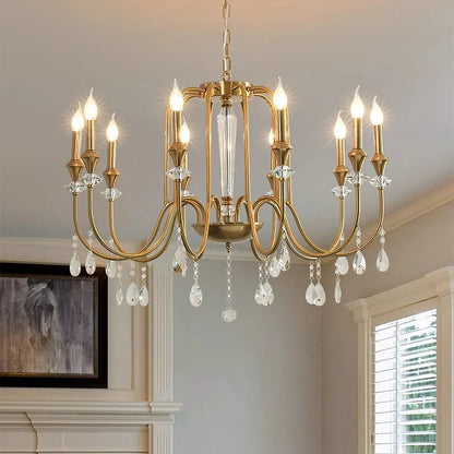 European glass crystal cascade chandelier