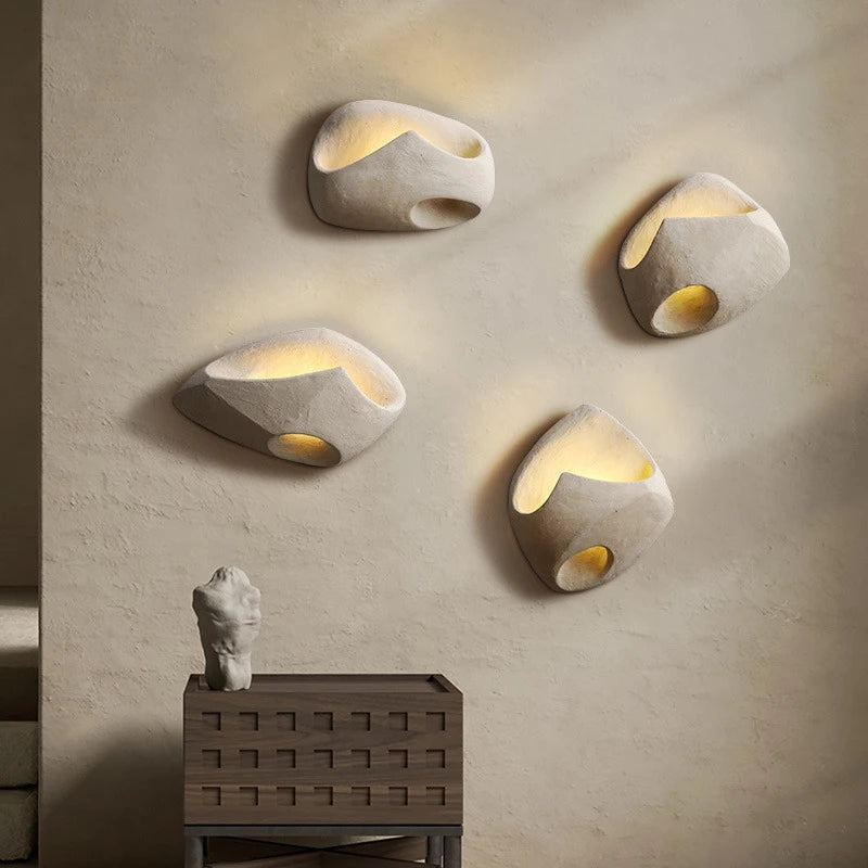 Wabi-sabi futuristic design wall lamp