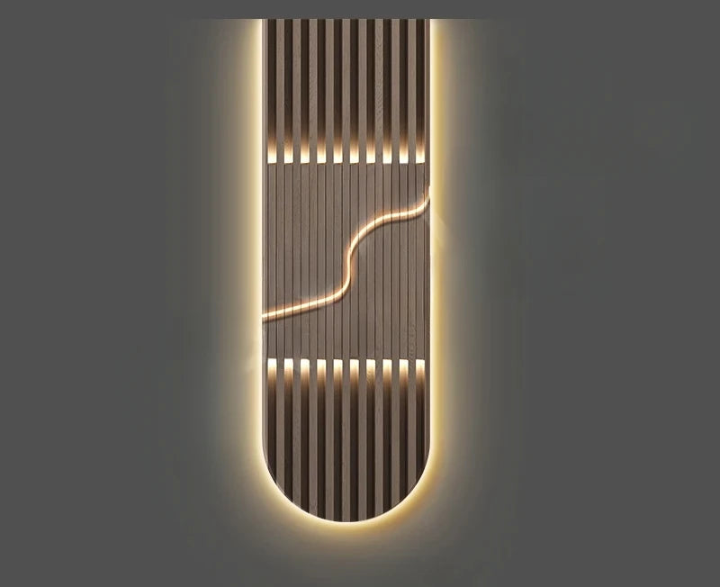 Abstracte wandlamp met LED-verlichting