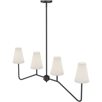 Linen drum island chandelier