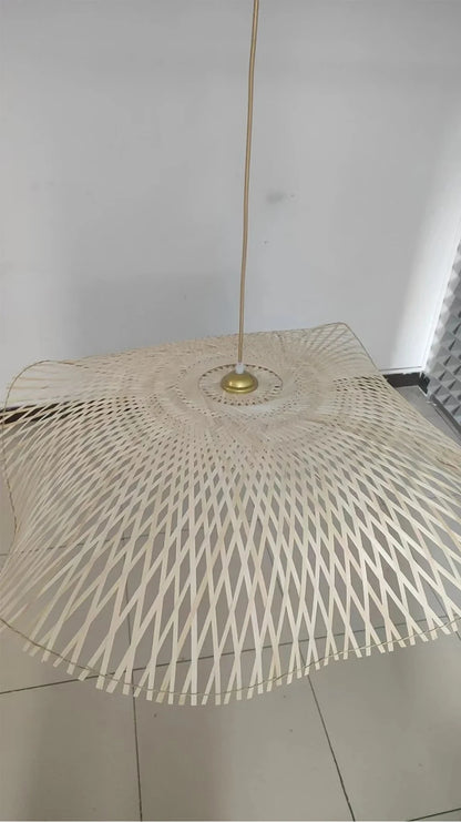 Vintage handmade rattan ceiling light