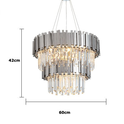 Silver Crystal Chandelier