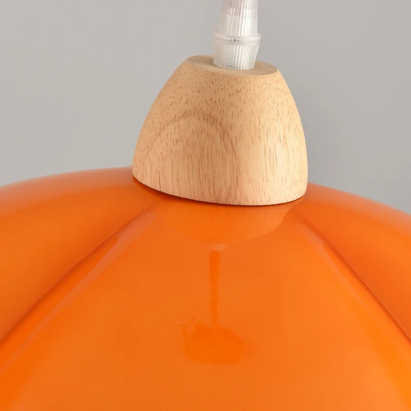 Pumpkin glass LED pendant light japanese style