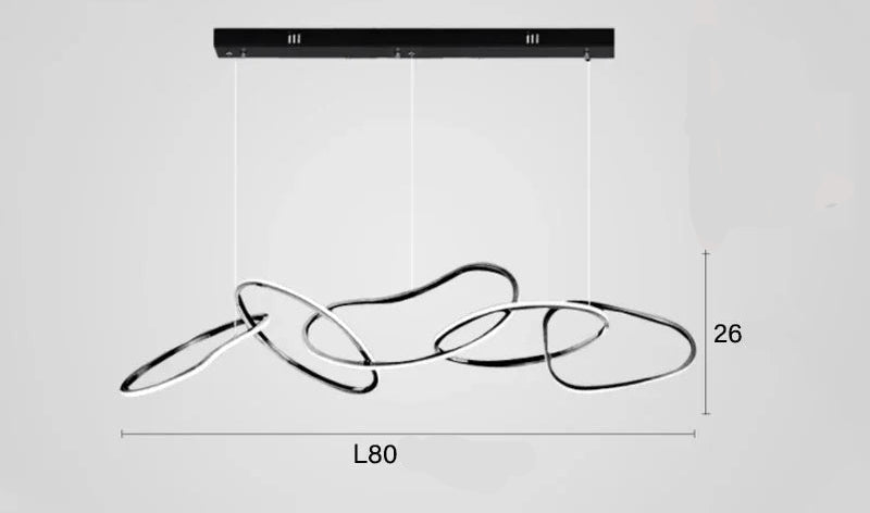 Suspension moderne et élégante à LED