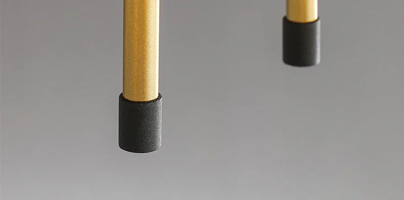 LED-Kronleuchter aus schwarzem Glas für Kücheninsel