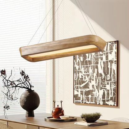 Wabi sabi rectangular pendant light for dining room
