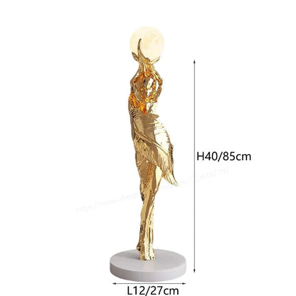 Sculptural humanoid floor lamp