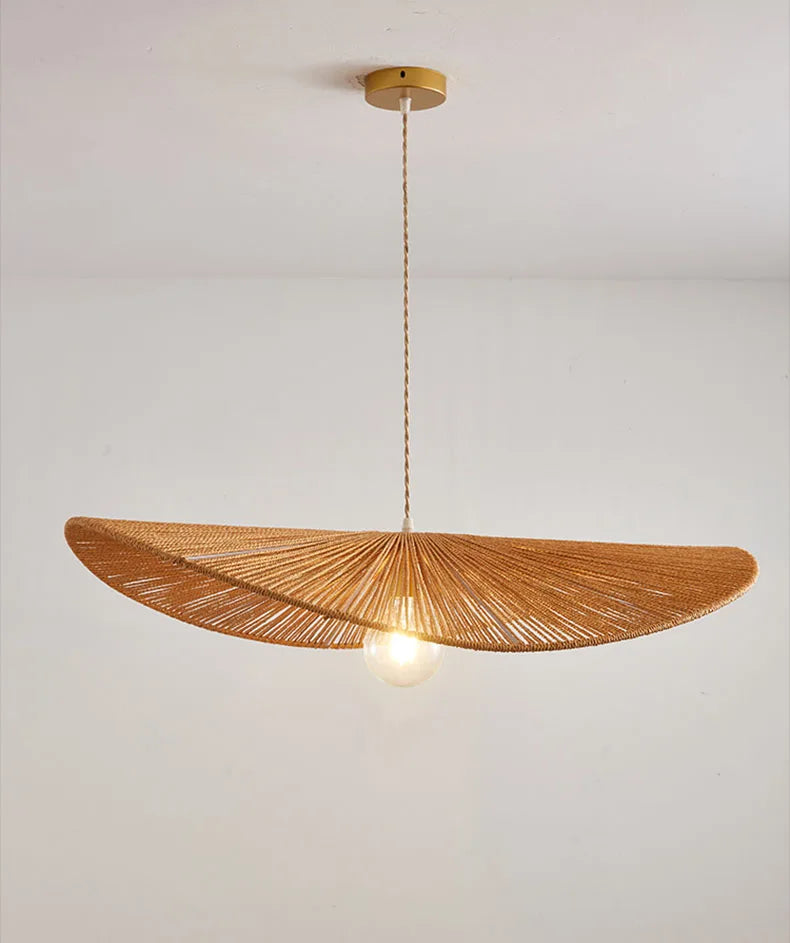 Aziatische rotan plafondlamp