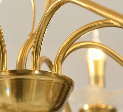 European antique copper chandelier