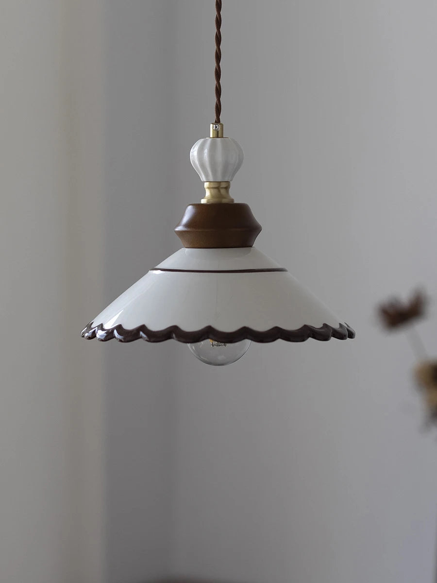 Lustre en céramique peint à la main pour table à manger