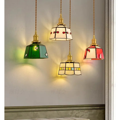 Suspension linéaire en verre rétro pour chambre à coucher et porche