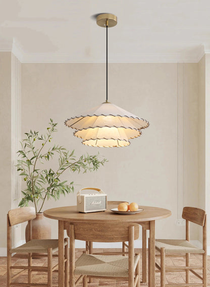 Katoenen linnen hanglamp voor de eetkamer